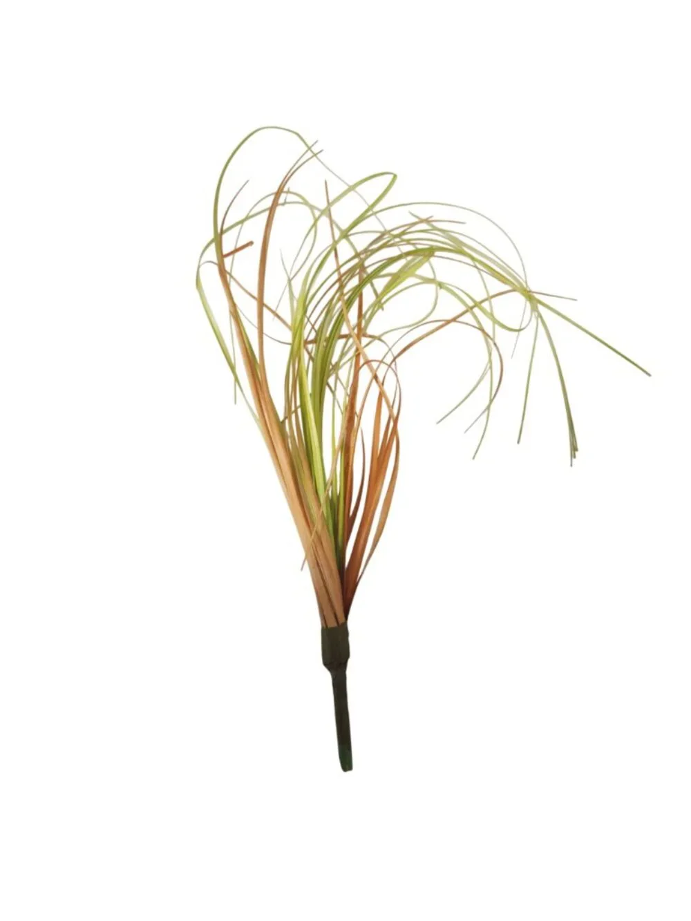 Artificial Grass Picks Set of 5 9 Inch Green Tan Faux Lemongrass Curly Floral Fi